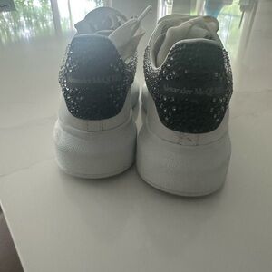Alexander McQueen Black and White Crystal Sneakers